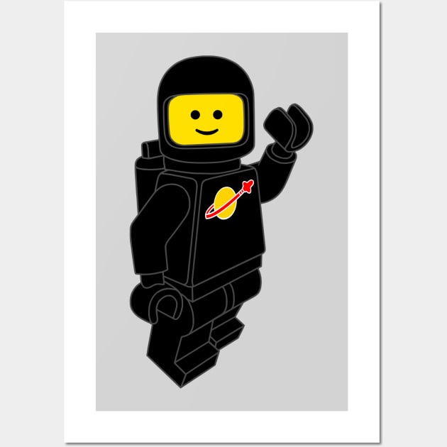 Spaceman! (Black) Wall Art by HenriDefense